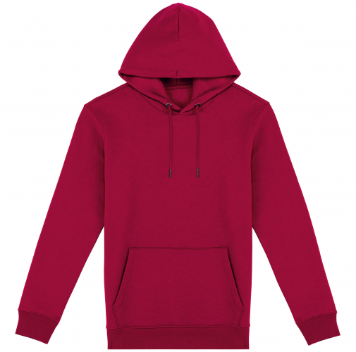 hibiscus red Sudadera ecorresponsable con capucha unisex