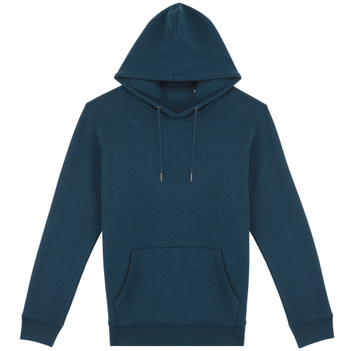 peacock blue Sudadera ecorresponsable con capucha unisex