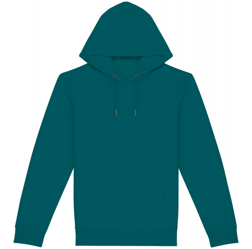 peacock green Sudadera ecorresponsable con capucha unisex