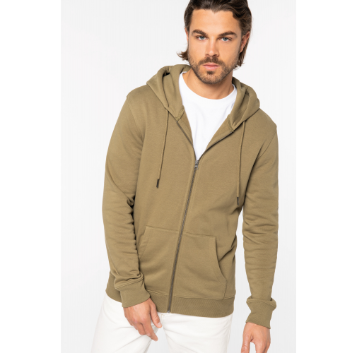 Sudadera ecorresponsable con cremallera y capucha unisex