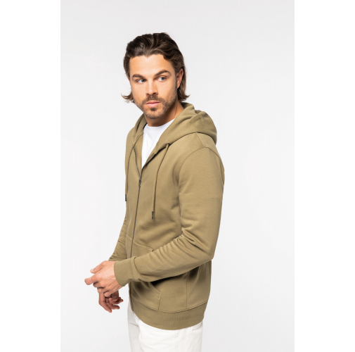 Sudadera ecorresponsable con cremallera y capucha unisex
