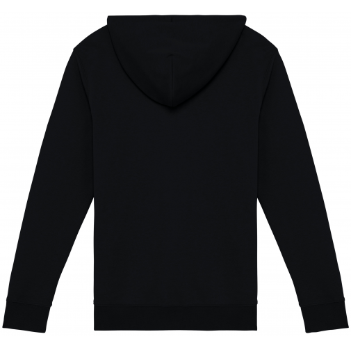 black Sudadera ecorresponsable con cremallera y capucha unisex