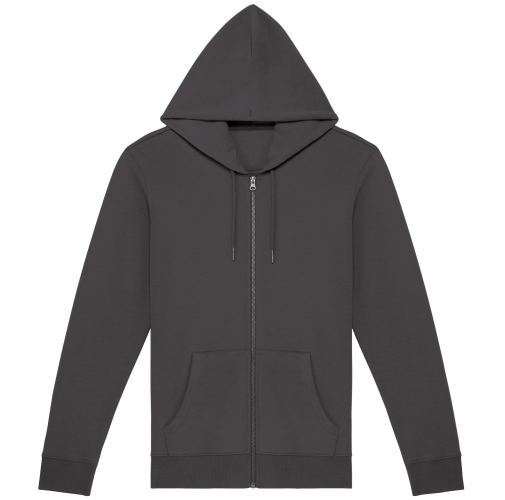 iron grey Sudadera ecorresponsable con cremallera y capucha unisex