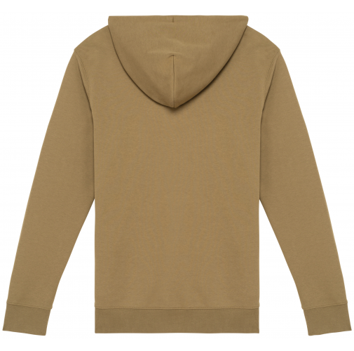 light olive green Sudadera ecorresponsable con cremallera y capucha unisex