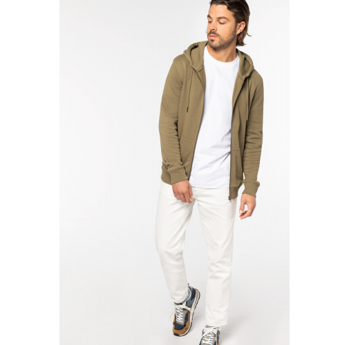 Sudadera ecorresponsable con cremallera y capucha unisex