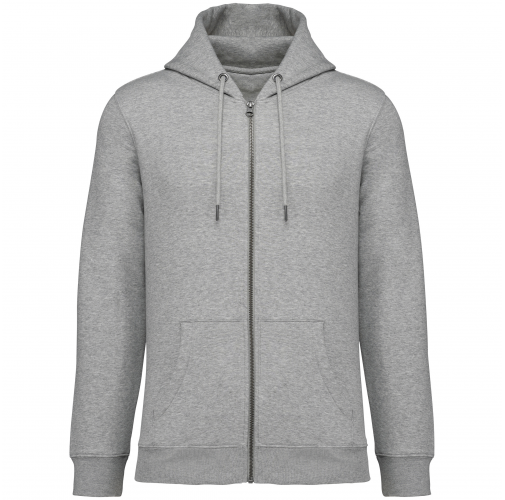 moon grey heather Sudadera ecorresponsable con cremallera y capucha unisex