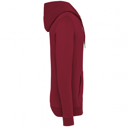 hibiscus red Sudadera ecorresponsable con cremallera y capucha unisex