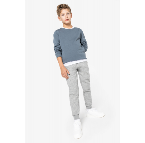 Sudadera ecorresponsable cuello redondo infantil