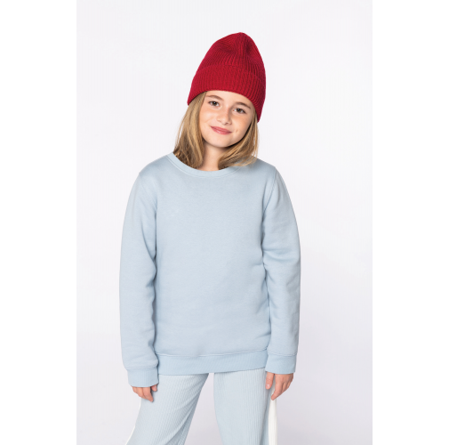 Sudadera ecorresponsable cuello redondo infantil