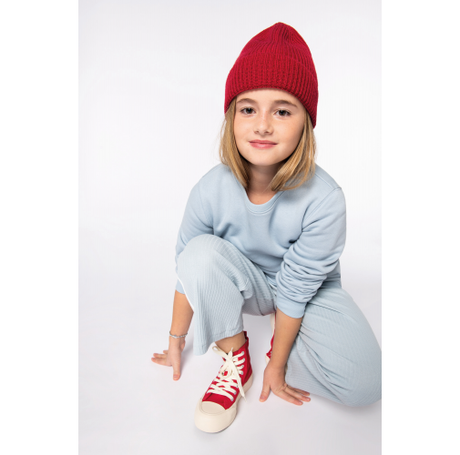 Sudadera ecorresponsable cuello redondo infantil