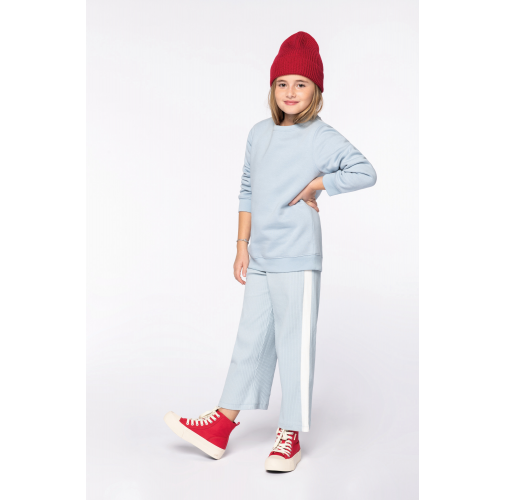 Sudadera ecorresponsable cuello redondo infantil