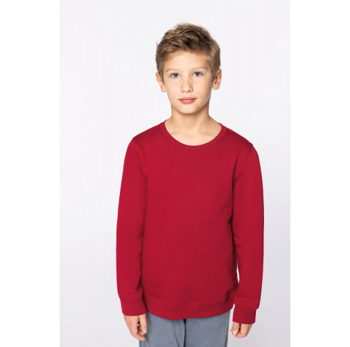 Sudadera ecorresponsable cuello redondo infantil