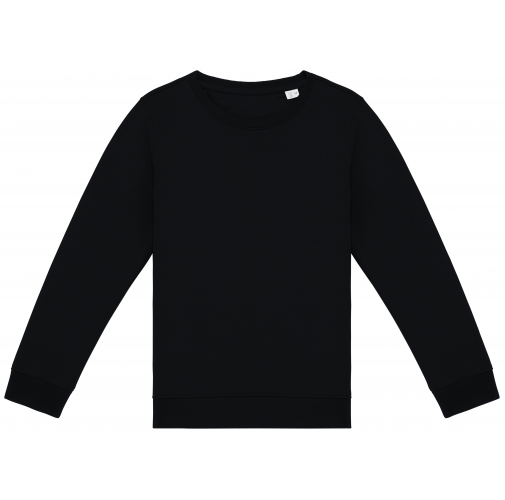 black Sudadera ecorresponsable cuello redondo infantil
