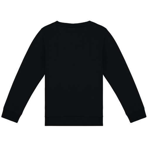 black Sudadera ecorresponsable cuello redondo infantil