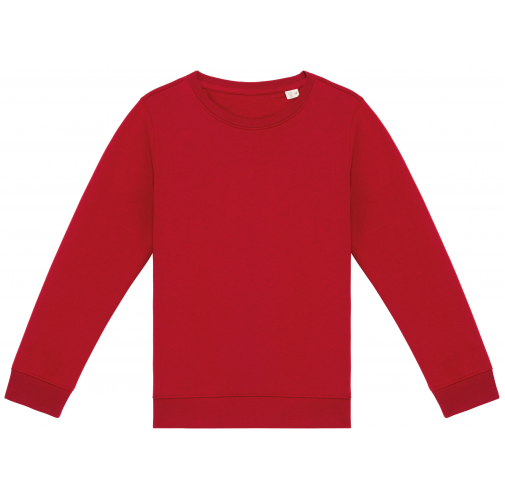 hibiscus red Sudadera ecorresponsable cuello redondo infantil