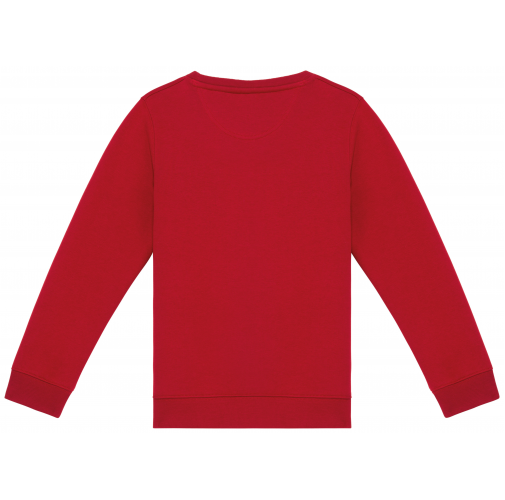 hibiscus red Sudadera ecorresponsable cuello redondo infantil