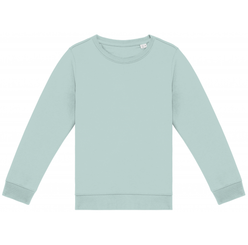 jade green Sudadera ecorresponsable cuello redondo infantil