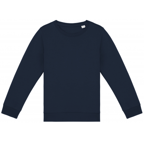 navy blue Sudadera ecorresponsable cuello redondo infantil