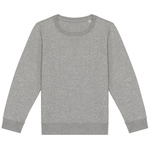 moon grey heather Sudadera ecorresponsable cuello redondo infantil