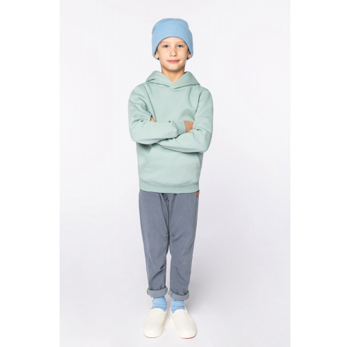 Sudadera ecorresponsable con capucha infantil