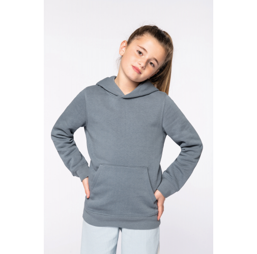 Sudadera ecorresponsable con capucha infantil