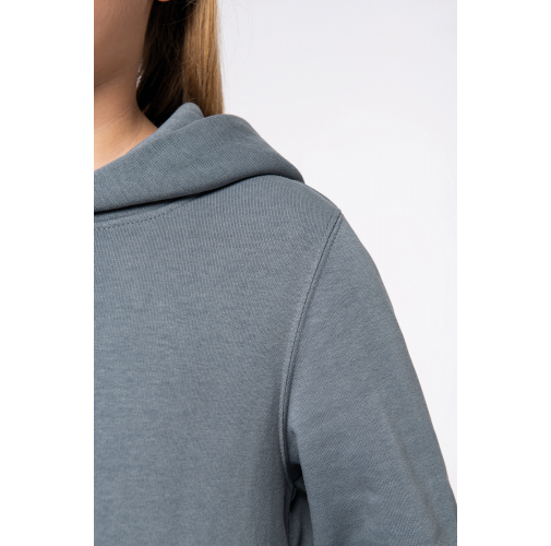 Sudadera ecorresponsable con capucha infantil