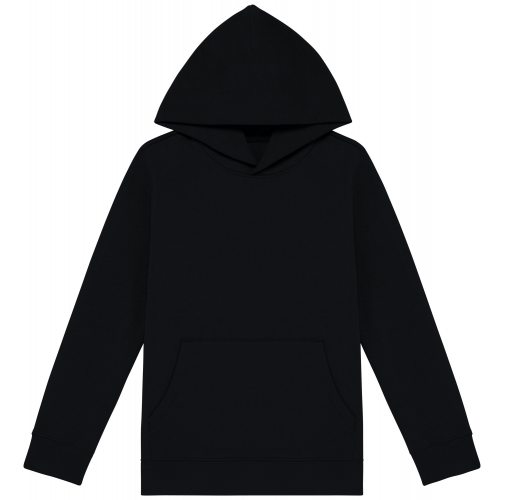 black Sudadera ecorresponsable con capucha infantil