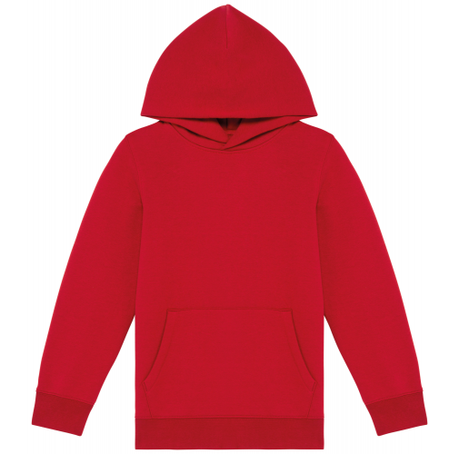 hibiscus red Sudadera ecorresponsable con capucha infantil