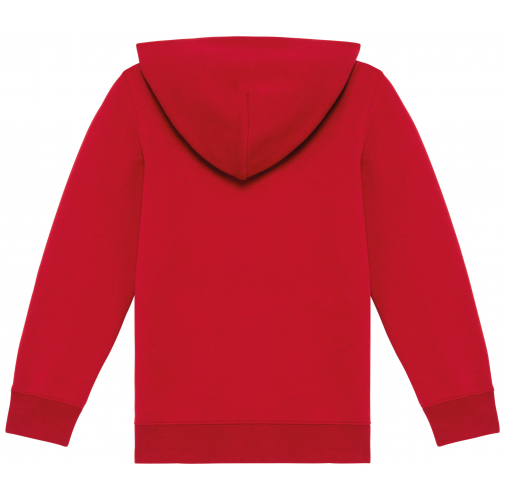 hibiscus red Sudadera ecorresponsable con capucha infantil