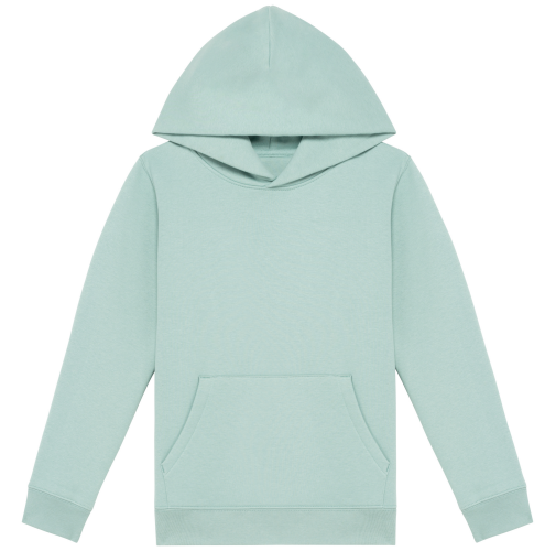 jade green Sudadera ecorresponsable con capucha infantil
