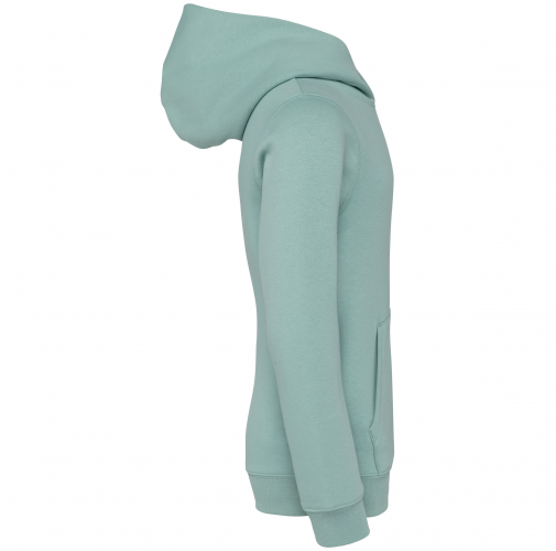jade green Sudadera ecorresponsable con capucha infantil