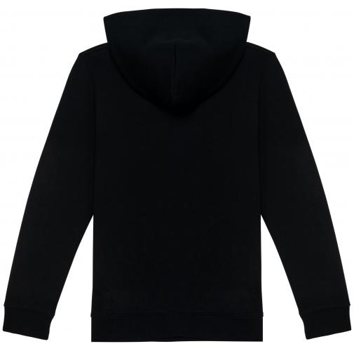 black Sudadera ecorresponsable con capucha y cremallera infantil