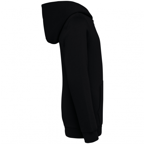black Sudadera ecorresponsable con capucha y cremallera infantil