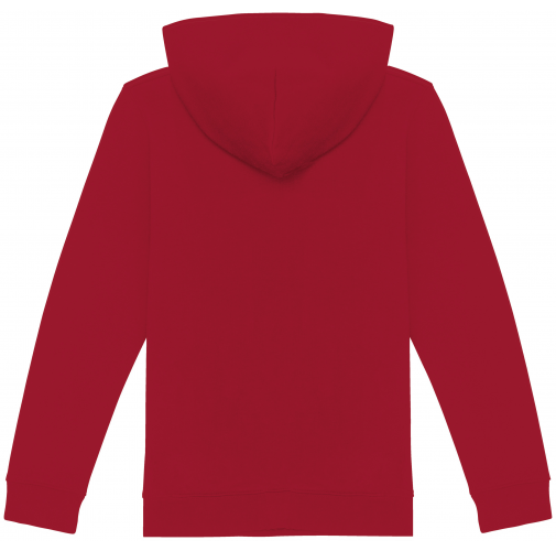 hibiscus red Sudadera ecorresponsable con capucha y cremallera infantil