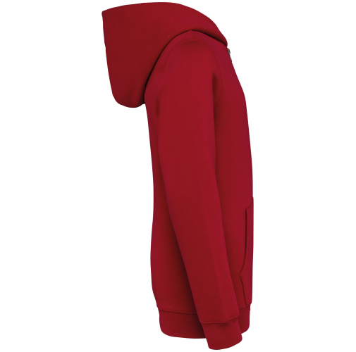 hibiscus red Sudadera ecorresponsable con capucha y cremallera infantil