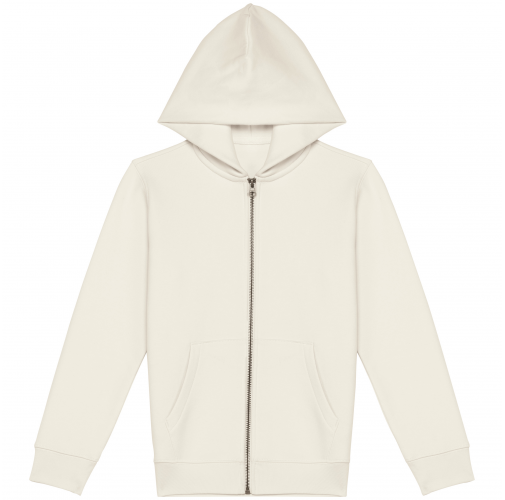 ivory Sudadera ecorresponsable con capucha y cremallera infantil