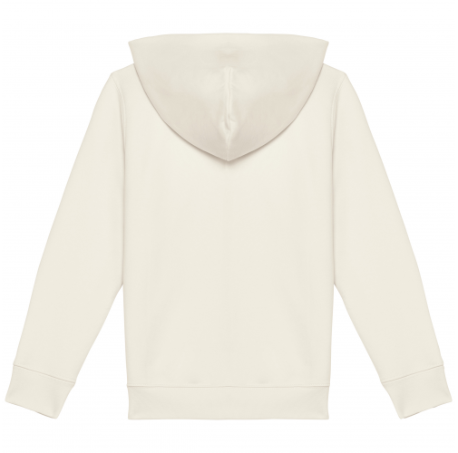ivory Sudadera ecorresponsable con capucha y cremallera infantil