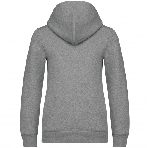 moon grey heather Sudadera ecorresponsable con capucha y cremallera infantil
