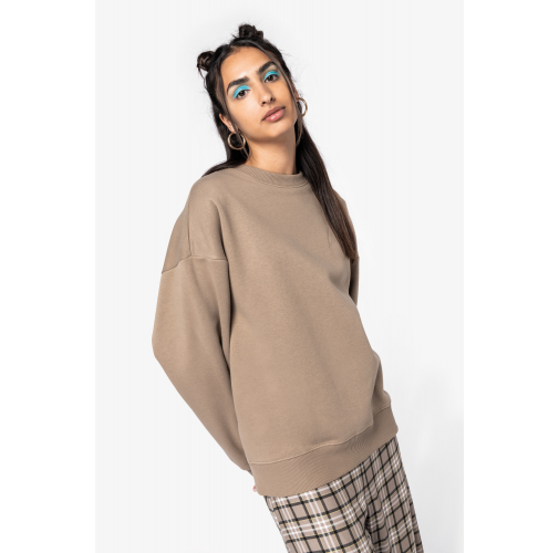 Sudadera ecorresponsable cuello redondo oversize unisex