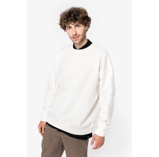 Sudadera ecorresponsable cuello redondo oversize unisex