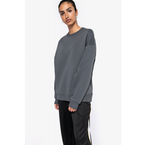 Sudadera ecorresponsable cuello redondo oversize unisex