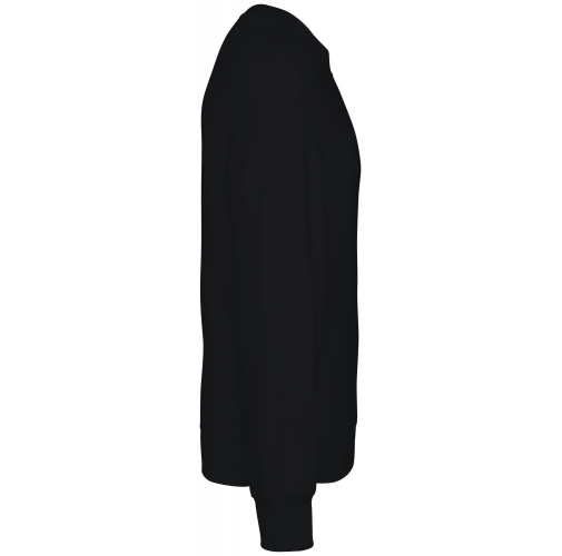 black Sudadera ecorresponsable cuello redondo oversize unisex