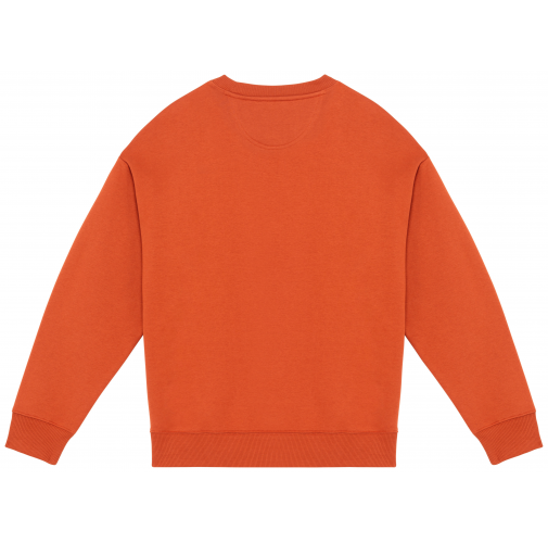 burnt brick Sudadera ecorresponsable cuello redondo oversize unisex