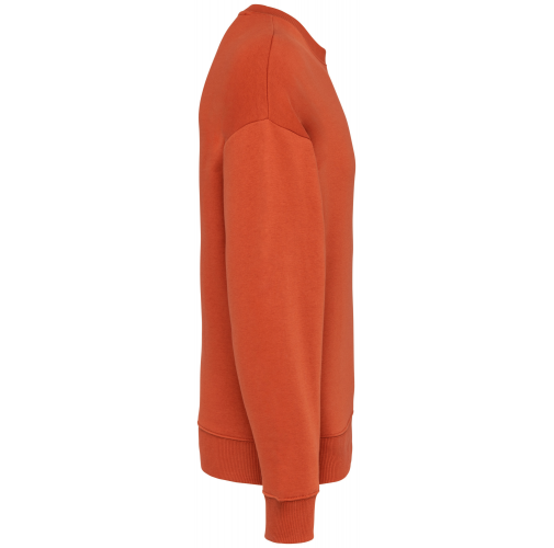 burnt brick Sudadera ecorresponsable cuello redondo oversize unisex