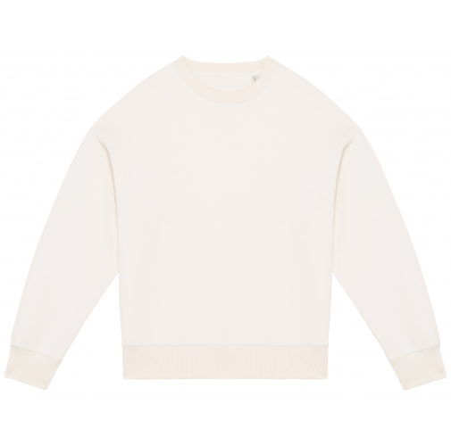 ivory Sudadera ecorresponsable cuello redondo oversize unisex