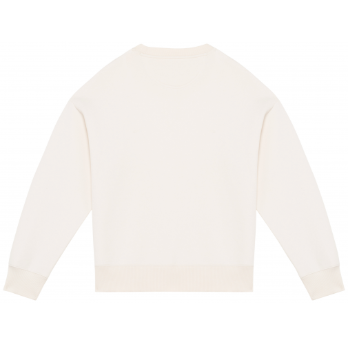 ivory Sudadera ecorresponsable cuello redondo oversize unisex