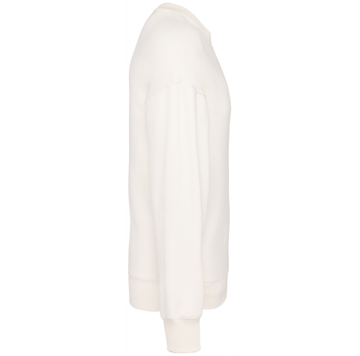 ivory Sudadera ecorresponsable cuello redondo oversize unisex