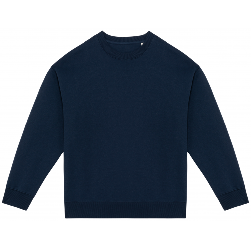 navy blue Sudadera ecorresponsable cuello redondo oversize unisex