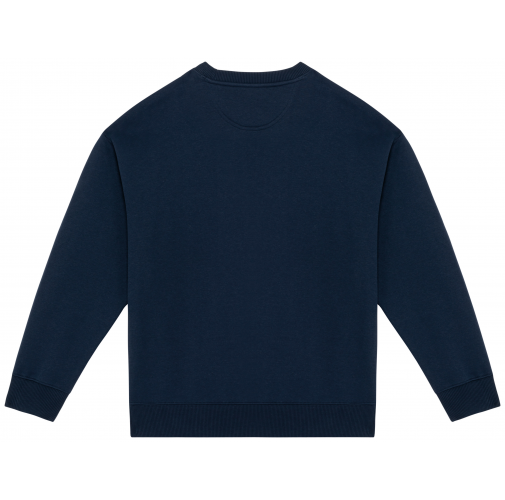 navy blue Sudadera ecorresponsable cuello redondo oversize unisex