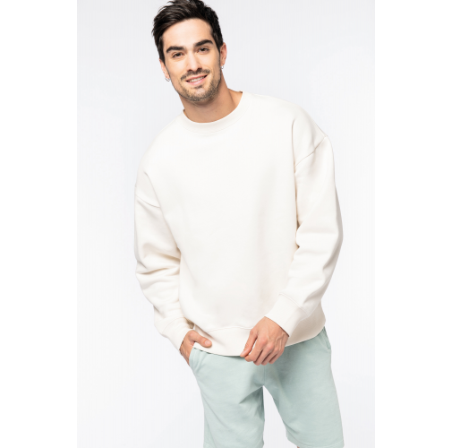 Sudadera ecorresponsable cuello redondo oversize unisex